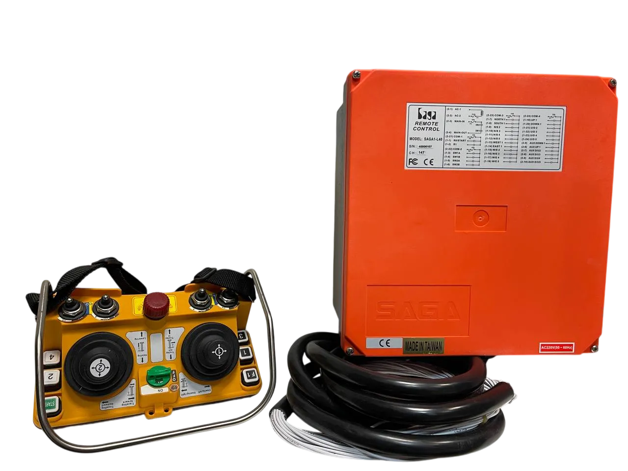 ریموت کنترل‌های بی‌سیم جرثقیل صنعتی ساگا مدل SAGA1-L40A
